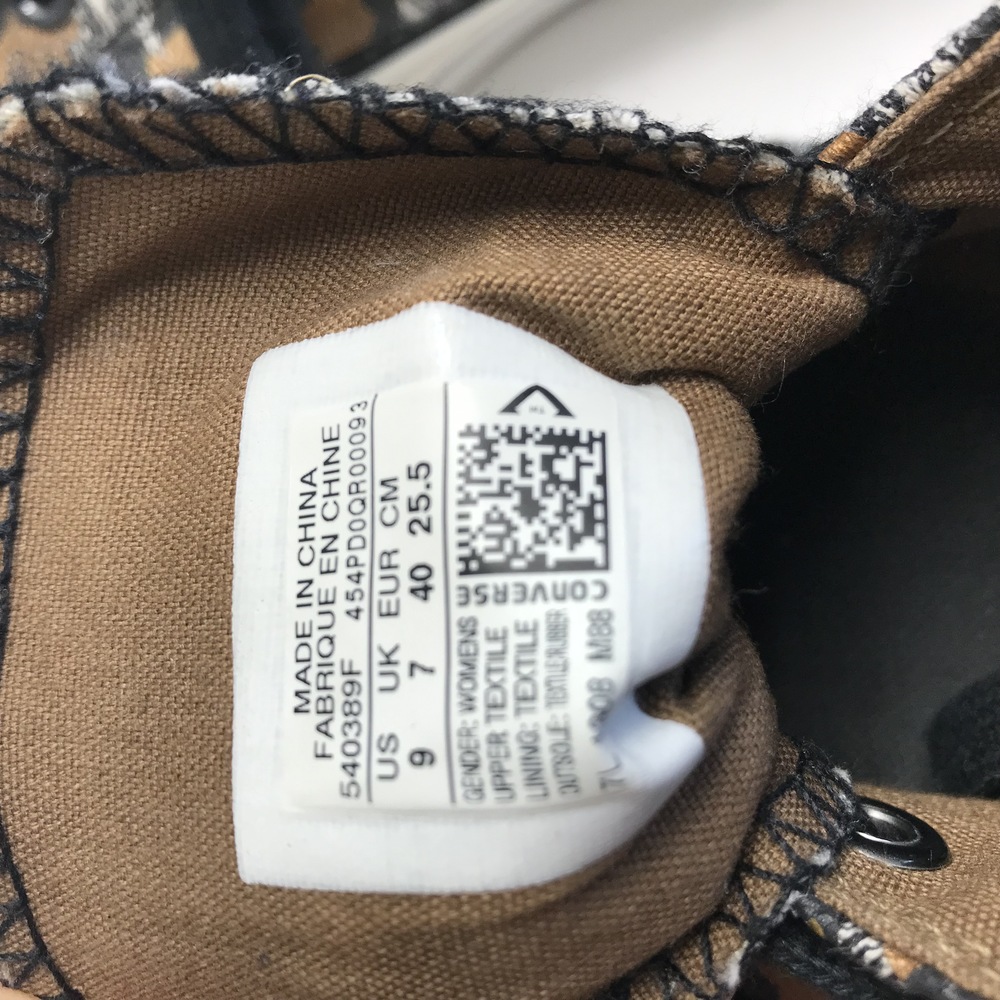 Converse All Star Women 9 Shoes Low Top Shoe Cheetah Leopard Sneaker Brown Black - Picture 6 of 6